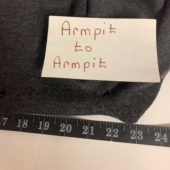 Merino Wool Sweaters Mens Size M FLAWED Holes 1 Brown & 1 Grey Warm Soft AS IS - Picture 3 of 12